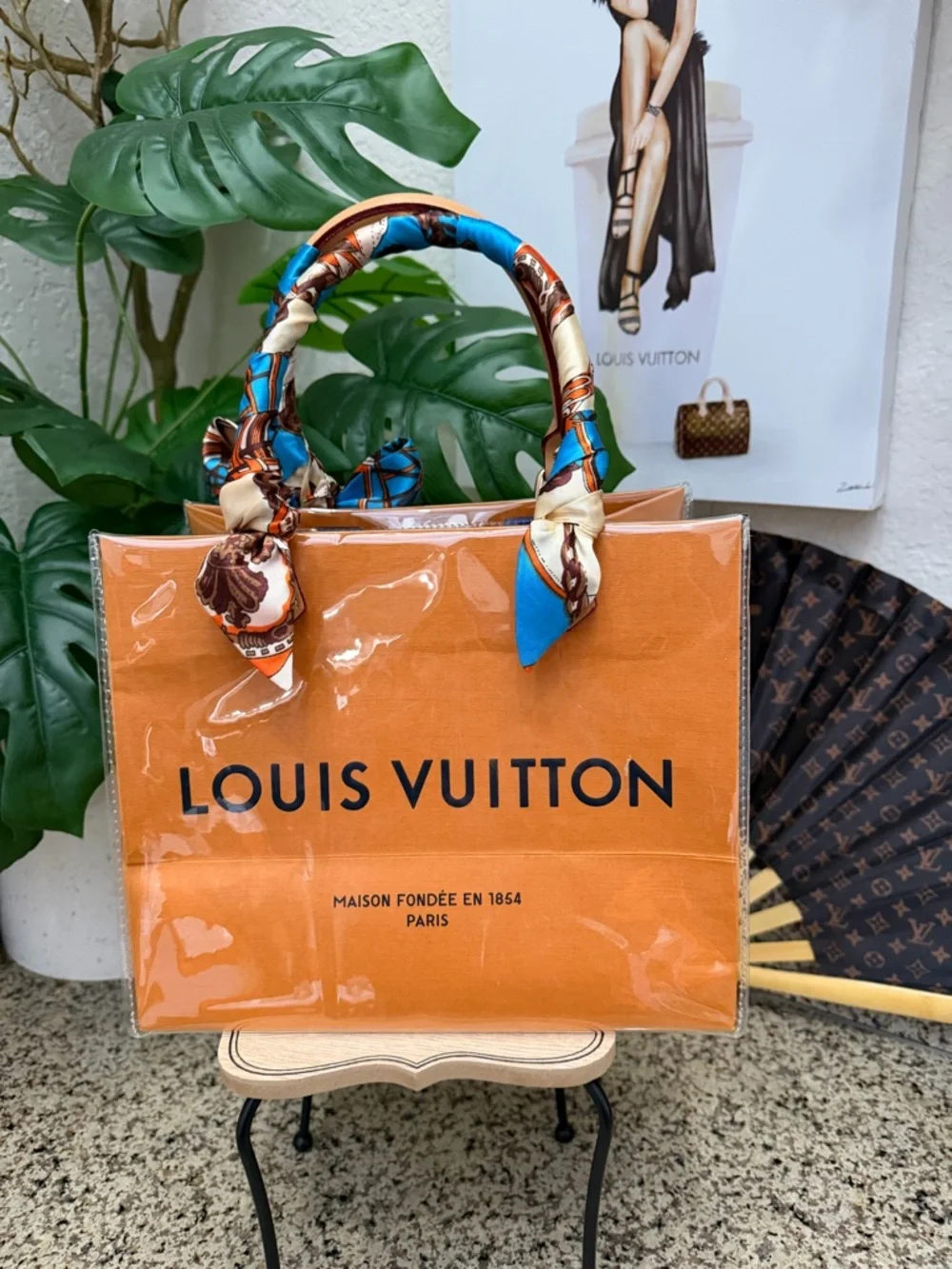 🧡🩵 Louis Vuitton Gift Tag Tote 🩵🧡 - Picture 4 of 7
